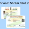 Apply E-Shram Card in Online
