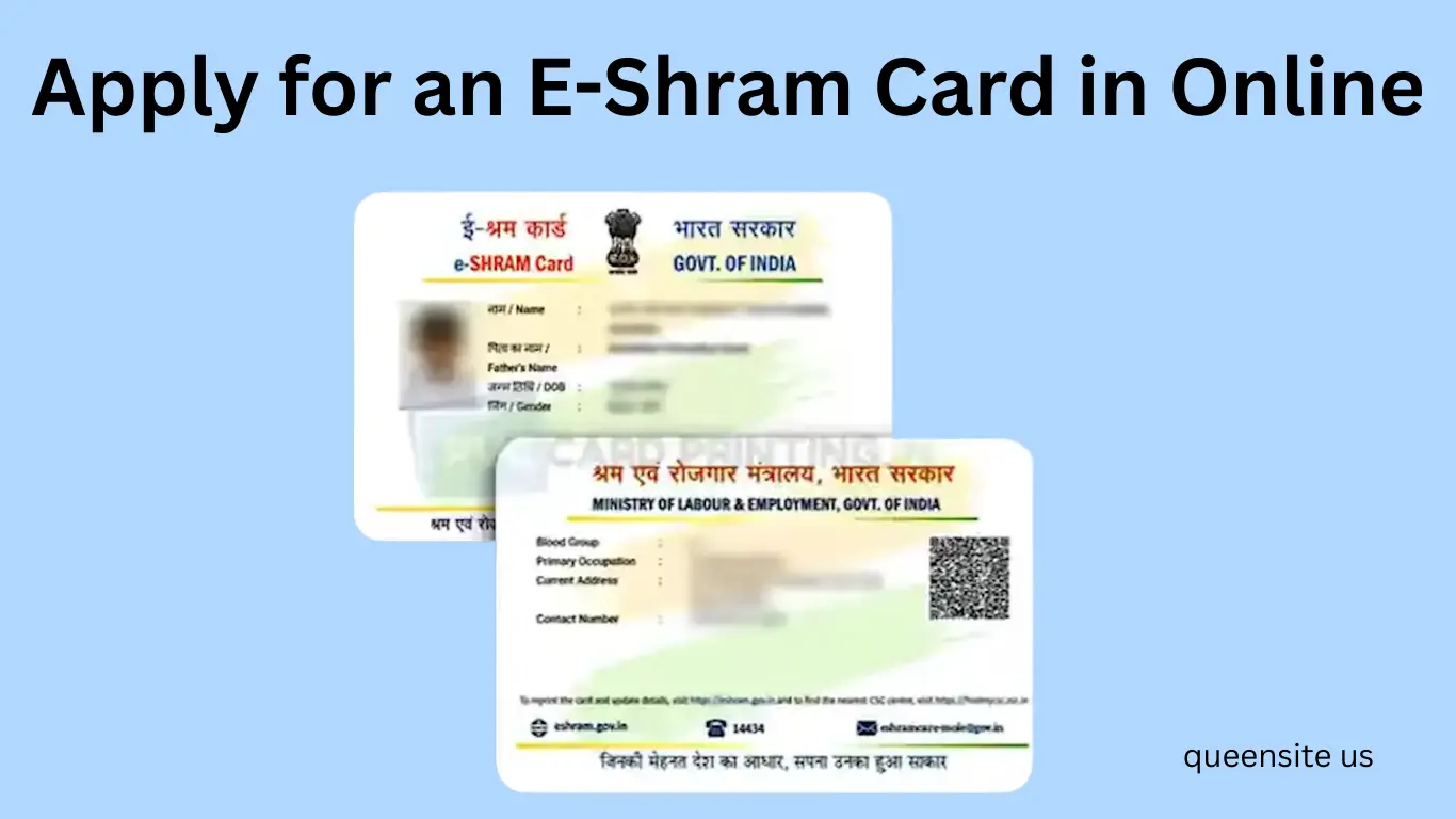 Apply E-Shram Card in Online