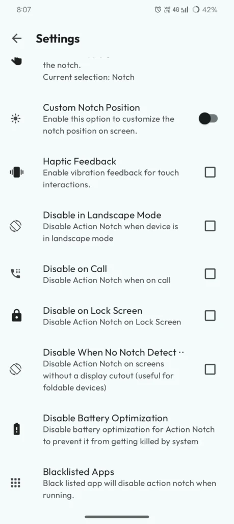 Action Notch—Control your phone with Punch Hole